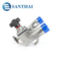 Food Grade Stainless Steel SS316L U-type Three Way  Diaphragm Valve